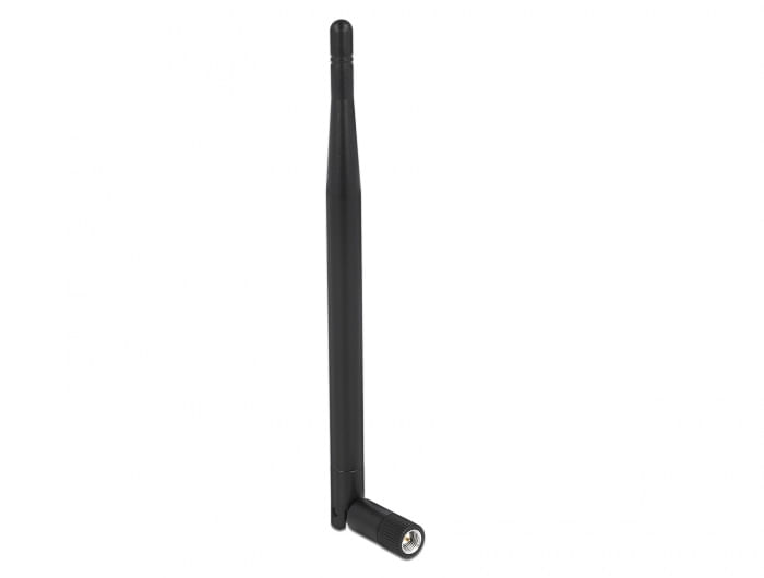 Delock-Antenna-LPWAN-863-MHz---928-MHz-SMA-plug-164-dBi-omnidirezionale-con-giunto-inclinabile-nero