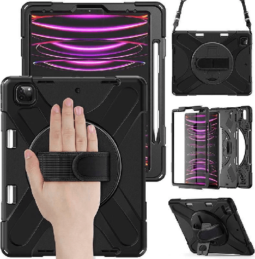 eSTUFF-ES683251-BULK-custodia-per-tablet-328-cm-12.9-Nero--CHICAGO-Full-Body-Defender---Case-iPad-Pro-12.9---2022-2021-2