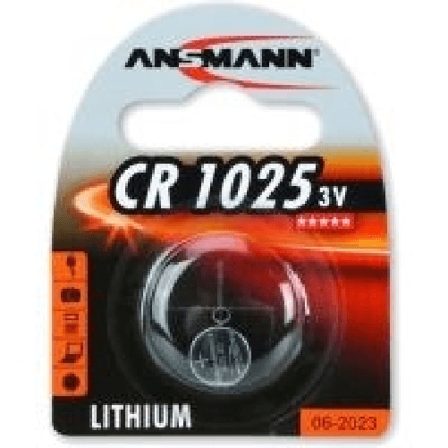 Batteria-a-bottone-CR1025-ANSMANN-tensione-da-3-V-blister-da-1