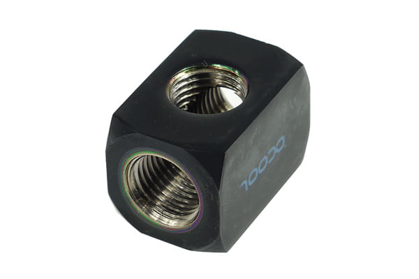 Alphacool-HF-3-way-connection-terminal-G1-4-inner-thread---Anschlussleiste-fur-Flussigkeitskuhlung---Deep-Black