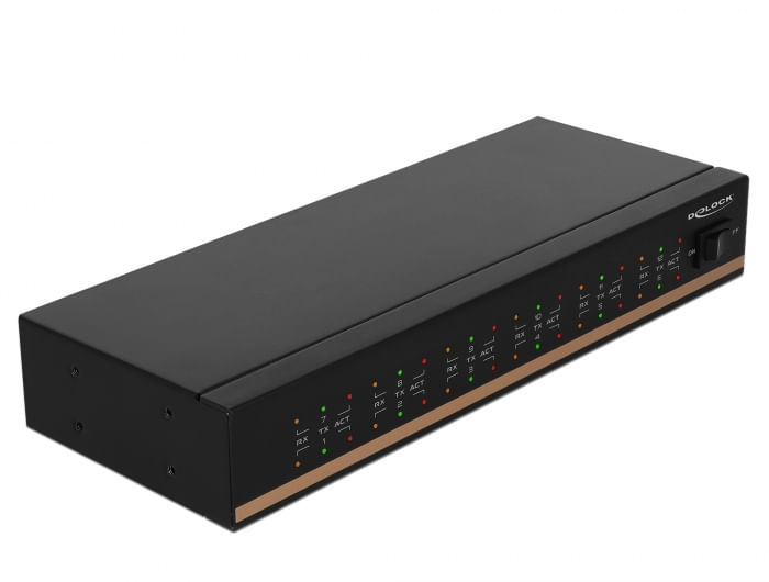 DeLOCK Hub seriale RS-232 da USB 2.0 a 12 porte con protezione da sovratensione e intervallo di temperatura esteso - Ada