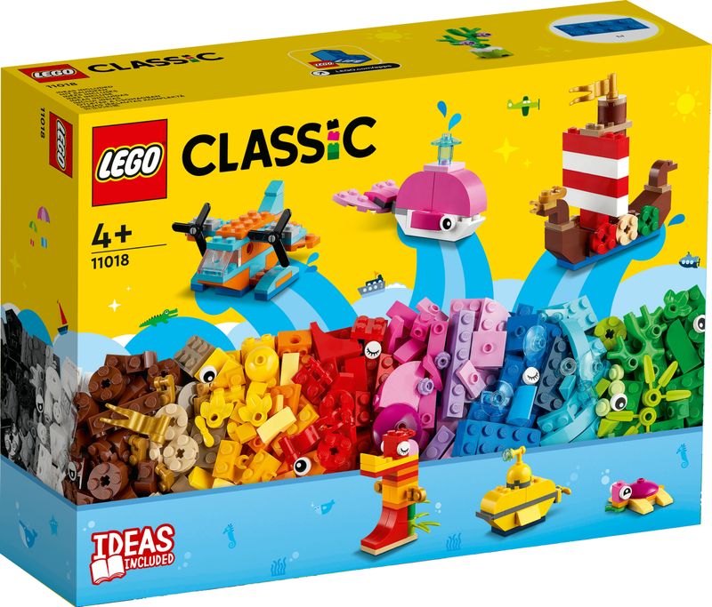 LEGO-Classic-11018-Divertimento-Creativo-sull’Oceano-Giocattoli-Creativi-per-Bambini-di-4--Anni-Mattoncini-da-Costruzione