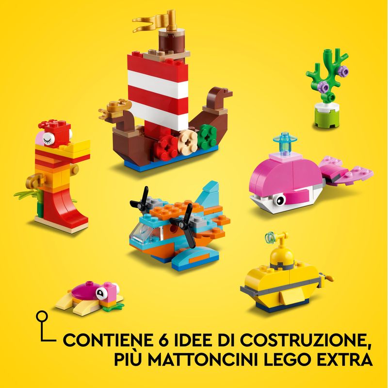 LEGO-Classic-11018-Divertimento-Creativo-sull’Oceano-Giocattoli-Creativi-per-Bambini-di-4--Anni-Mattoncini-da-Costruzione