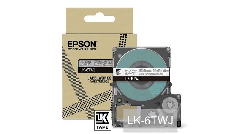 Epson-LK-6TWJ-Trasparente-Bianco--Epson-LK-6TWJ-White-on-Matte-Clear-Tape-Cartridge-24mm---C53S672070-