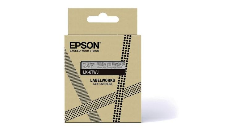 Epson-LK-6TWJ-Trasparente-Bianco--Epson-LK-6TWJ-White-on-Matte-Clear-Tape-Cartridge-24mm---C53S672070-