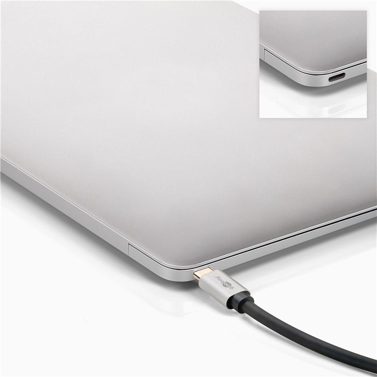 Cavo-adattatore-da-USB-C-a-DisplayPort-2-m-argento-Nero---Connettore-USB-C--connettore-DisplayPort