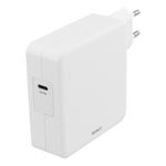 Deltaco USBC-AC117 Caricabatterie per dispositivi mobili Bianco Interno (Deltaco 87W Charger USB-C PD Fast Charging MacB