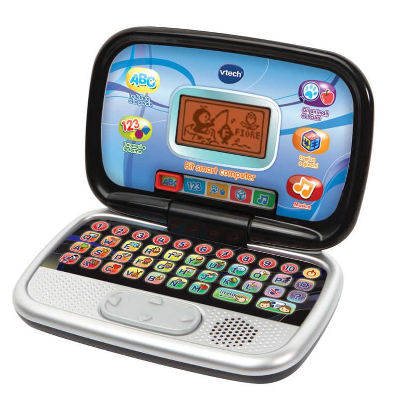 VTech-Bit-Smart-Computer-Nero-Computer-Interattivo-per-Bambini-Computer-con-Mouse-ed-Effetti-Luminosi-Comoda-Maniglia-Gioco-Bambino-con-Animali-e-Forme-Lingua-Italiana-Batterie-Incluse-3-7-Anni