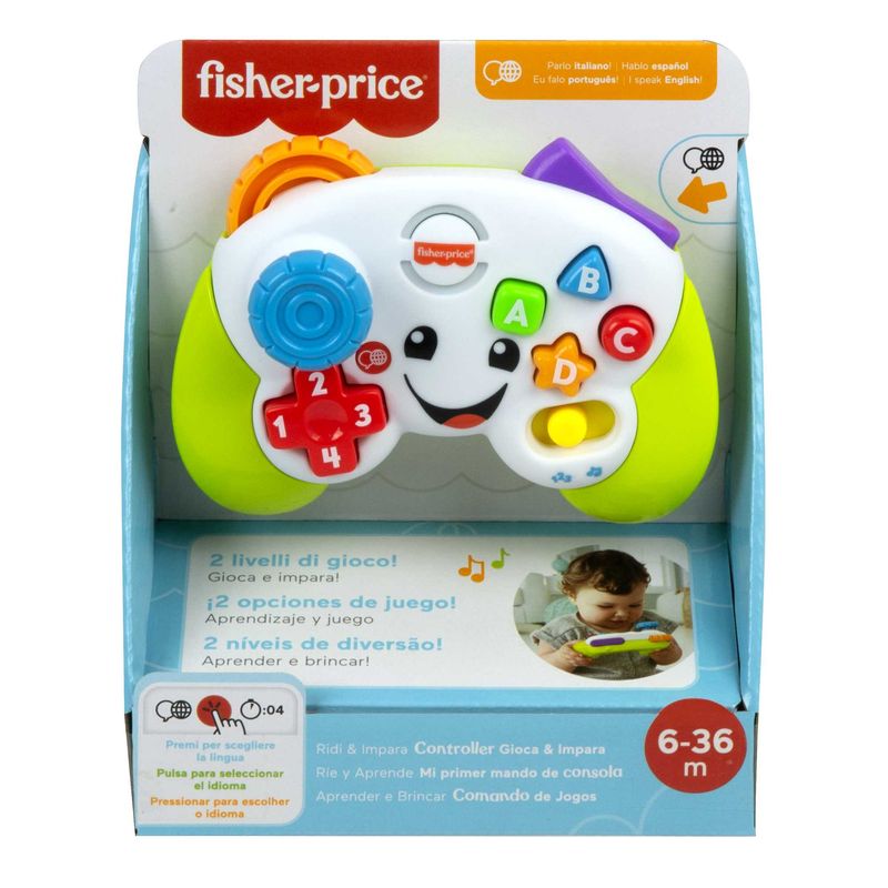 Fisher-Price---Controller-Gioca---Impara-Ridi---Impara-Edizione-multilingue-Joystick-Giocattolo-Musicale-per-l-Infanzia-con-Luci-e-Contenuti-Educativi-Giocattolo-per-Bambini-6--Anni-HHX11