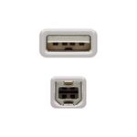 Nanocable-10.01.0102-Cavo-USB-1-m-USB-2.0-USB-A-USB-B-Beige