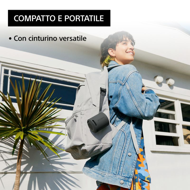 Sony-SRS-XB100--Speaker-Wireless-Bluetooth-Portatile-Leggero-Compatto-da-Esterno-da-Viaggio-IP67-Resistente-Acqua-e-Polvere-Batteria-da-16-ore-Cinturino-Versatile-Chiamate-in-Vivavoce-Arancio