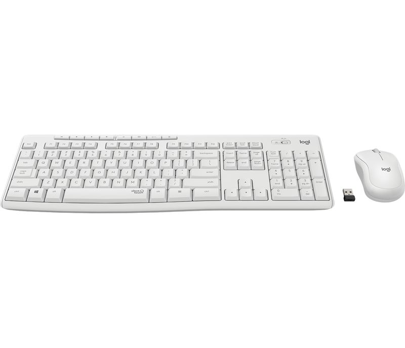 Logitech-MK295-Kit-Mouse-e-Tastiera-Wireless-Tecnologia-Silenttouch-Tastierino-Numerico-Tasti-Scelta-Rapida-Tracciamento-Ottico-Ricevitore-USB-Nano-Layout-Italiano-Qwerty-Bianco