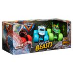 Monster-Jam--set-Charged-Beasts-Monster-Truck-die-cast-Dragon-Octon8er-Jurassic-Attack-ufficiali-in-scala-164-giocattoli