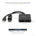 Startech-Triple-Head-1.2 DisplayPort-monitor-Mst-Hub-2-Ports