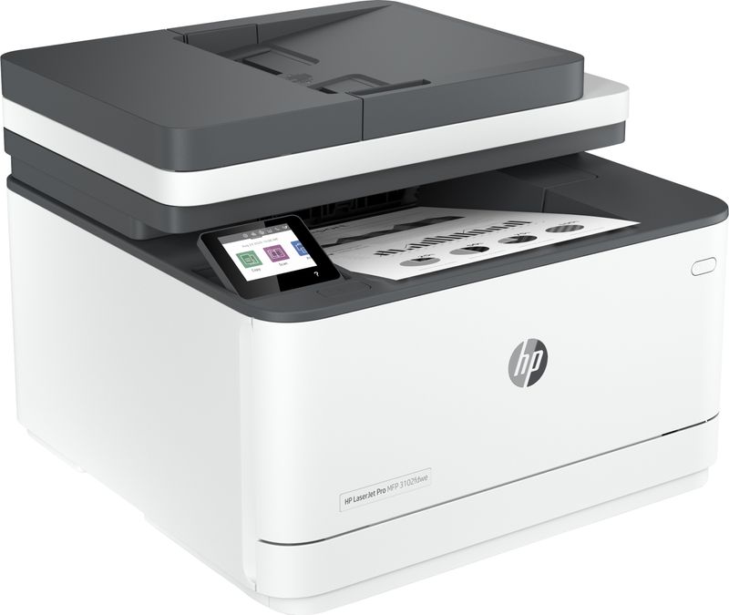 HP-LaserJet-Pro-MFP-3102fdwe-3G630E-Stampante-Multifunzione-Laser-A4-Monocromatica-Fronte-Retro-Automatico-33-ppm-Wi-Fi-Fax-HP-Smart-3-Mesi-di-Piano-Toner-Instant-Ink-incluso-con-HP--Bianca