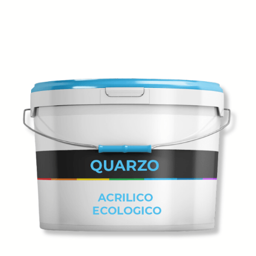 Pittura quarzo acrilico bianco ecologico per esterni coprente mascherante *** formato kg 20, confezione 1