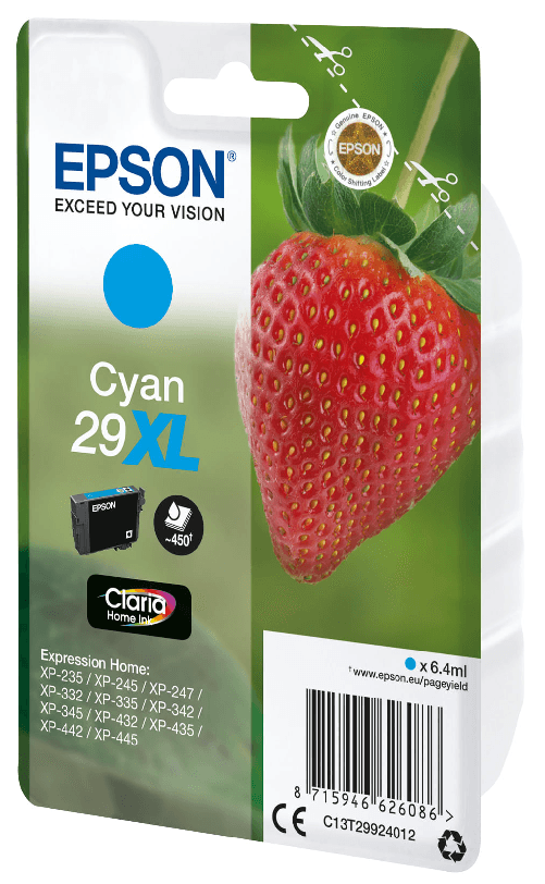 Epson-Strawberry-Cartuccia-Fragole-Ciano-Inchiostri-Claria-Home-29XL