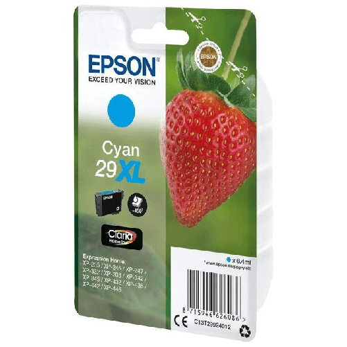 Epson-Strawberry-Cartuccia-Fragole-Ciano-Inchiostri-Claria-Home-29XL