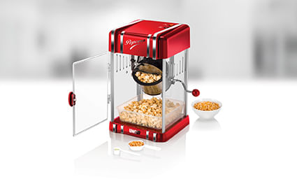 Unold-Retro-macchina-per-popcorn-Rosso-Argento-300-W