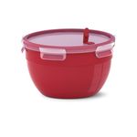 EMSA Clip & Micro Contenitore Rotondo Microonde, Rosso, 2,6 L