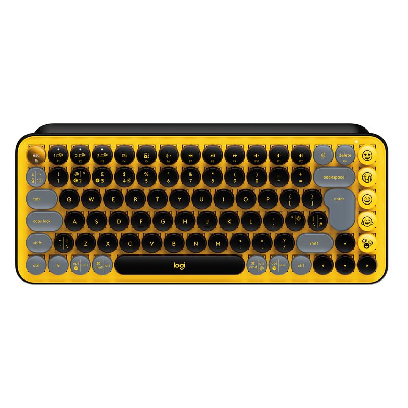 Logitech-POP-Keys-Tastiera-Meccanica-Wireless-con-Tasti-Emoji-Personalizzabili-Design-Compatto-Durevole-Connettivita--Bluetooth-o-USB-Compatibilita--Multidispositivo-e-OS---Blast