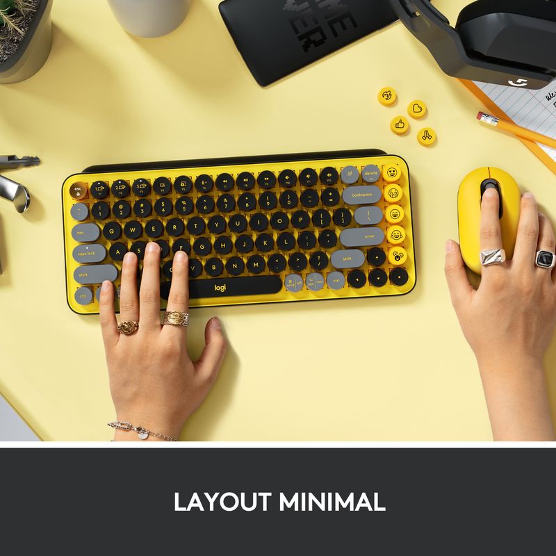 Logitech-POP-Keys-Tastiera-Meccanica-Wireless-con-Tasti-Emoji-Personalizzabili-Design-Compatto-Durevole-Connettivita--Bluetooth-o-USB-Compatibilita--Multidispositivo-e-OS---Blast