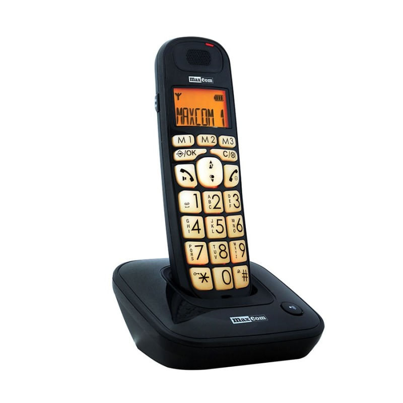 MaxCom-MC6800-telefono-Telefono-DECT-Identificatore-di-chiamata-Nero