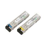 Extralink SFP 1.25G | Modulo SFP WDM | 1,25Gbps, 1310/1550nm, single mode, 20km, LC, DOM, coppia, dedicato per HP/Aruba