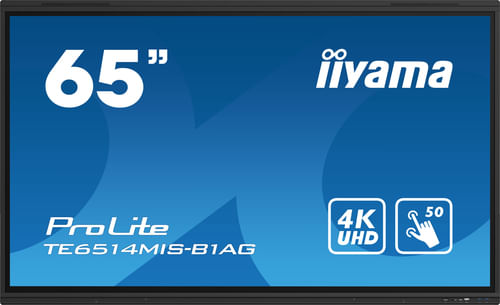 iiyama-TE6514MIS-B1AG-visualizzatore-di-messaggi-Pannello-piatto-interattivo-1651-cm--65---LCD-Wi-Fi-435-cd-m²-4K-Ultra-HD-Nero-Touch-screen-Processore-integrato-Android-24-7