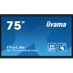 Iiyama TE7514MIS-B1AG visualizzatore di messaggi Pannello piatto interattivo 190,5 cm (75") LCD Wi