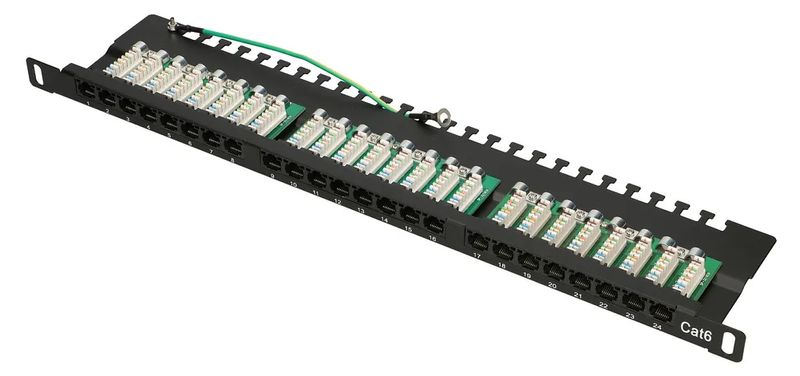 Extralink-CAT6-UTP-0.5U-|-Patchpanel-|-24-porte