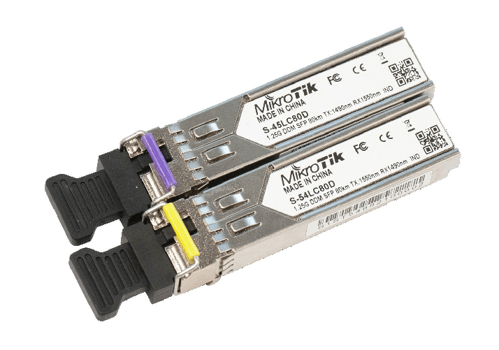 MikroTik-S-4554LC80D-|-SFP-Modulo-|-125Gb-s-LC-80km-Single-mode-Coppia--T1490nm-R1550nm-----T1550nm-R1490nm-