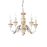 Ideal Lux Lampadario Classico Firenze Materie Plastiche Bianco 5 Luci E14