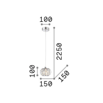 Lampadario-Classico-Calypso-Metallo-Cristallo-Cromo-1-Luce-G9-3W-3000K