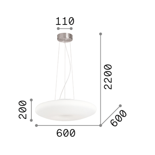 Sospensione-Moderna-Glory-Vetro-Bianco-5-Luci-E27-D60