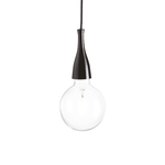 Ideal Lux Sospensione Moderna Minimal Metallo Nero 1 Luce E27 8W 3000K Luce Calda