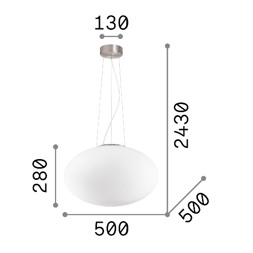 Sospensione-Moderna-Candy-Vetro-Bianco-1-Luce-E27-D50Cm