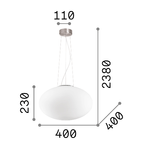 Sospensione-Moderna-Candy-Vetro-Bianco-1-Luce-E27-D40Cm