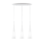 Ideal Lux Sospensione Moderna Milk Vetro Bianco 3 Luci E27