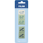 Pacchetto Milano di 5 punte noiose 3xgomme 445 rettangolari crema  2xgomme 430 quadrati - briciola di pane - gomma sinte