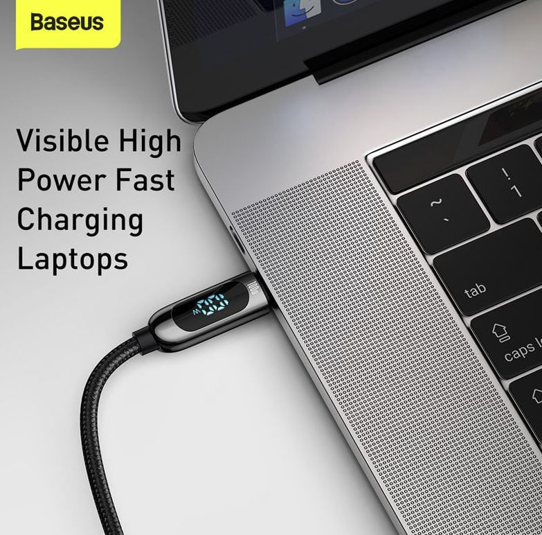 Baseus-CATSK-B01-cavo-USB-1-m-USB-2.0-USB-C-Nero--Baseus-Display-Fast-Charging-Data-Cable-Type-C-to-Type-C-100W-1m-Black