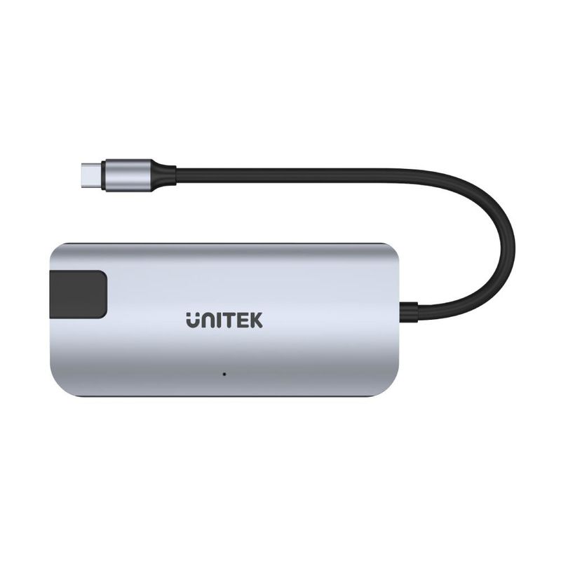 UNITEK-uHUB-P5---USB-2.0-Type-C---100-W---10.100.1000-Mbit-s---Nero---Grigio---HDMI---RJ-45---USB-2.0---USB-3.2-Gen-2--3