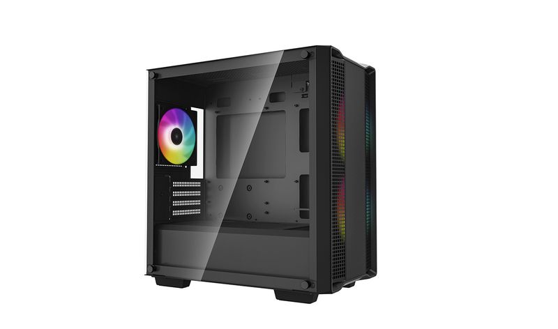 DeepCool-CC360-ARGB-Mini-Tower-Nero--DeepCool-CC360-ARGB-Black-Mini-Tower-Chassis-w--Tempered-Glass-Window-3x-120mm-ARGB