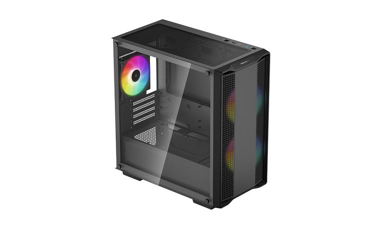 DeepCool-CC360-ARGB-Mini-Tower-Nero--DeepCool-CC360-ARGB-Black-Mini-Tower-Chassis-w--Tempered-Glass-Window-3x-120mm-ARGB