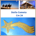 Stella cometa in plastica cm 24 presepe artigianale statuine presepio presepi decorazioni di natale vintage addobbi natalizi