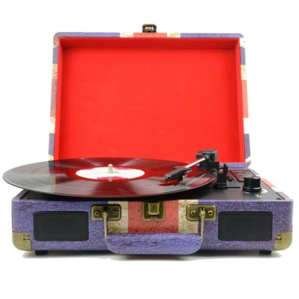 New-Majestic-TT-43-BT-USB-SD-AX-Giradischi-con-trasmissione-a-cinghia-Blu-Rosso-Bianco