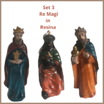 Set 3 Re magi presepe artigianale statuine presepio presepi decorazioni di natale vintage addobbi natalizi creazioni fai da te