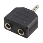 LogiLink CA1002 adattatore per inversione del genere dei cavi 3.5mm 2x3.5mm Nero