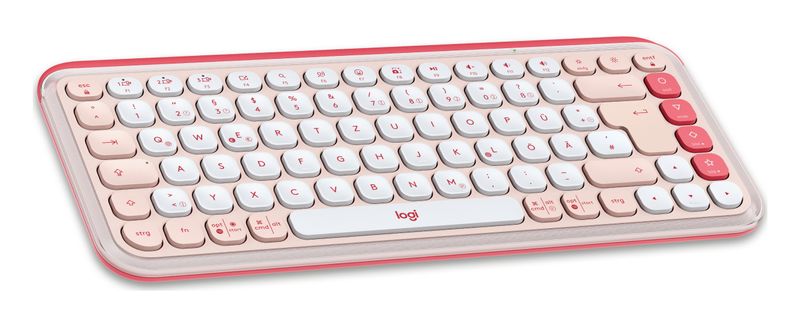 Logitech-POP-Icon-Combo-tastiera-Mouse-incluso-Universale-Bluetooth-QWERTZ-Tedesco-Rosa-Bianco