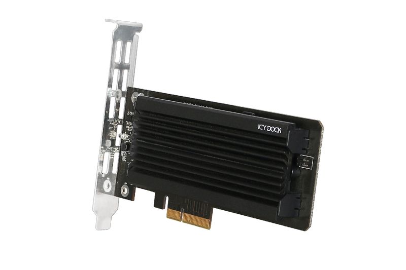 IcyDock-EZ-CONVERT-EX-PRO---1-x-M.2-NVMe-SSD-a-4-x-PCIe-3.0-adattatore-con-dissipatore-di-calore-e-staffa-PCIe